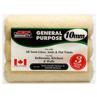 Bennett 3PK PL1009 Roller Refill, 10 mm Thick Nap, 240 mm L, Fabric Cover